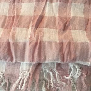 Jcrew buffalo plaid blush scarf